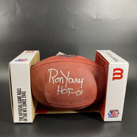 HOF - Vikings Ron Yary Signed Authentic Football with HOF 01 Inscription