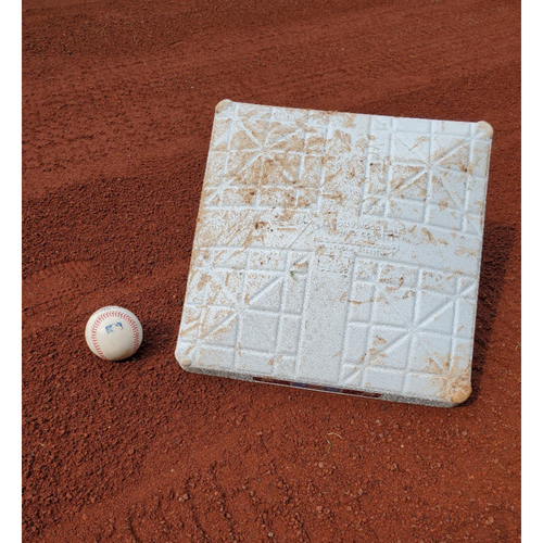 2020 Phillies Game-Used Baseball & Base - Alec Bohm Home Run (Back-to-Back-to-Back)