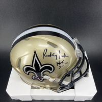 HOF - Saints Rickey Jackson Signed Mini Helmet with HOF 10 Inscription