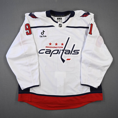 Image of Suzdalev, Alexander<br>White Set 1 - Game-Issued (GI)<br>Washington Capitals<br>2025-26<br>#91