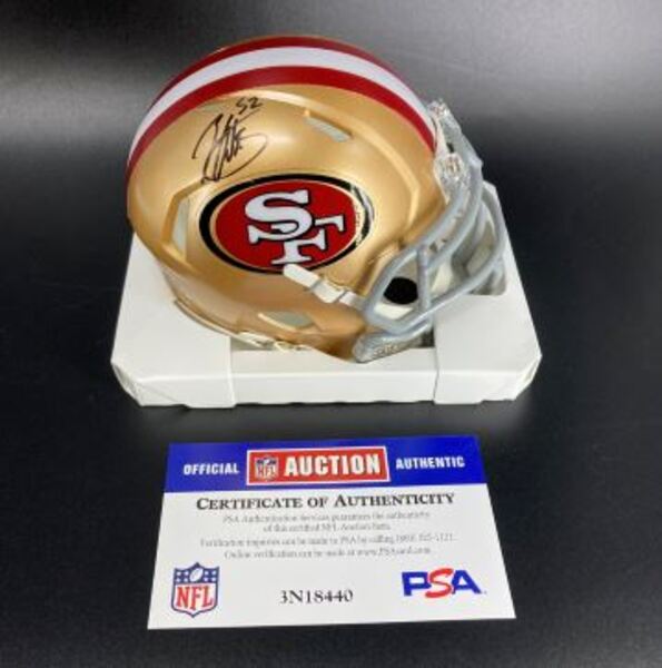 HOF - 49ers Patrick Willis Signed Mini Helmet