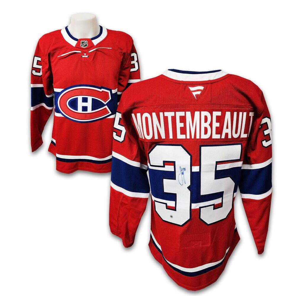 Sam Montembeault Autographed Montreal Canadiens Home Fanatics Premium Jersey