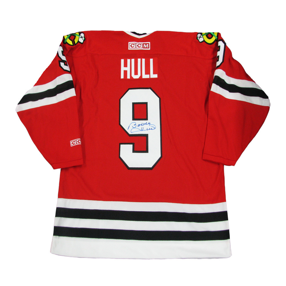 BOBBY HULL Signed Red Chicago Blackhawks CCM Jersey 