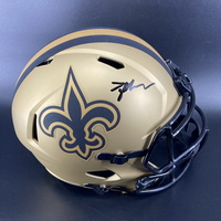 NFL - Saints Tyler Shough Signed Rave Replica Speed Helmet