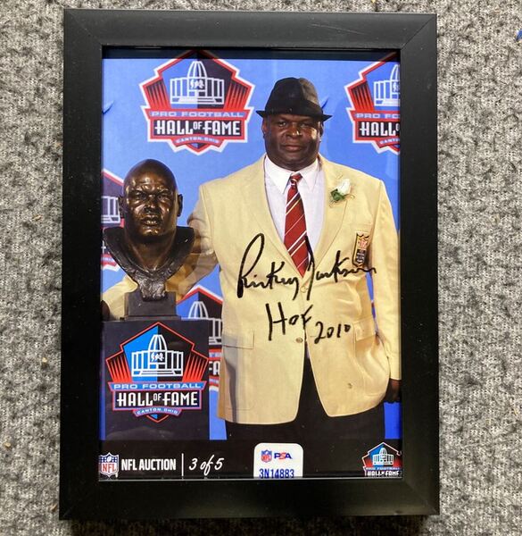 HOF - Saints Rickey Jackson NFL Auction Exclusive Signed 5x7 Photo Indiv...