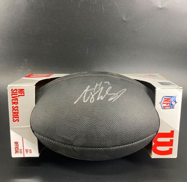 NFL - Raiders Ashton Jeanty Signed Black Composite Silver Series Football