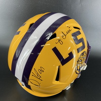 NFL - LSU Replica Speed Helmet Signed by Ja'Marr Chase and Danielle Hunter