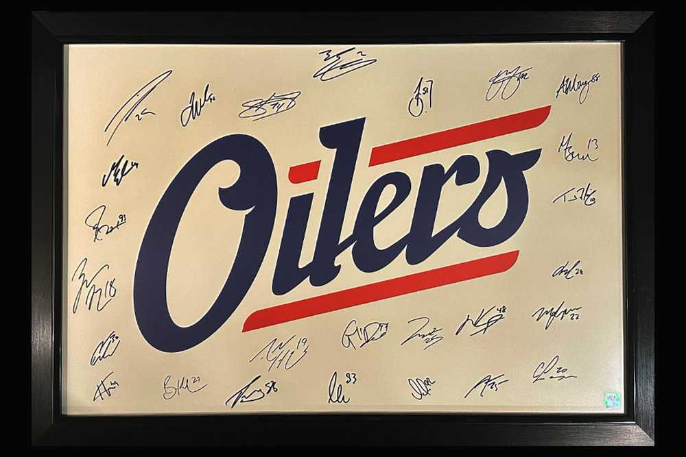 2025-26 Edmonton Oilers Team-Signed & Framed Oilers 20