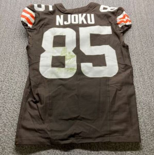 STS - Browns David Njoku Game Worn Jersey (11/16/25) Size 42 - Game Phot...