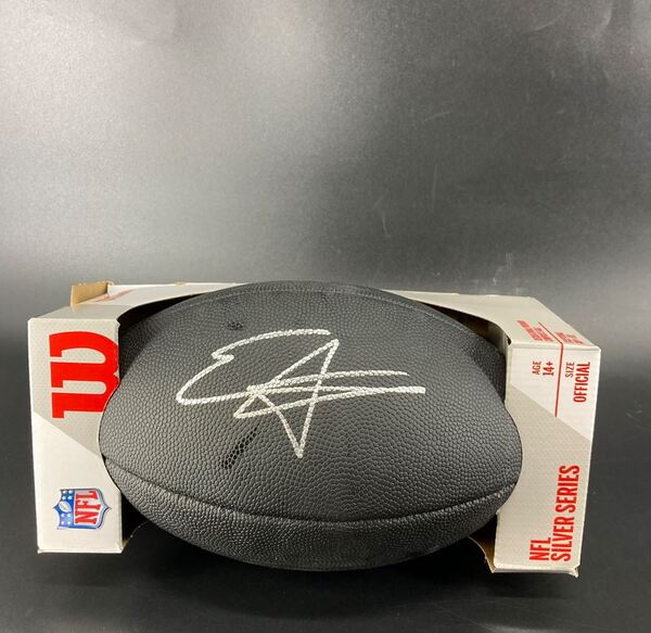 NFL - Titans Elic Ayomanor Signed Black Composite Silver Series Football