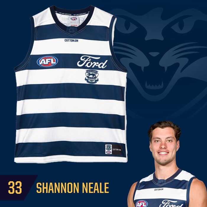 Photo of Shannon Neale #33 Geelong Cats 2025 Grand Final Match-Worn Guernsey