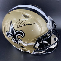 NFL - Saints Chris Olave signed speed helmet