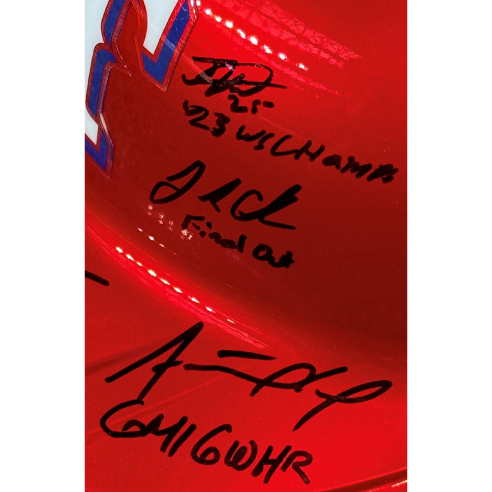 6人カーレーサーサイン入り帽子激レア本物保証 Texas Rangers 2023 World Series Champions Multi-Signed and