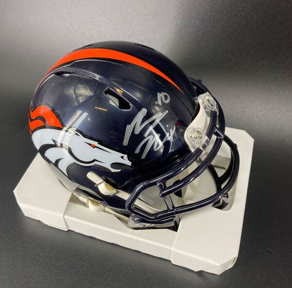 NFL - Broncos Bo Nix Signed Mini Helmet