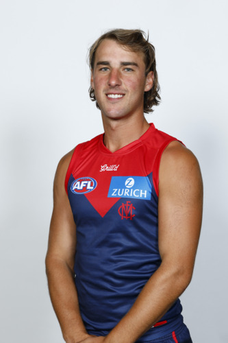 Photo of 2025 Melbourne Demons Red Flamehead Guernsey - Oliver Sestan #38