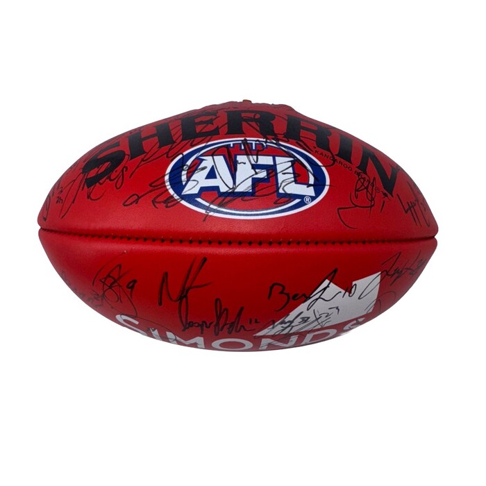 Photo of Geelong 2022 Premiership Team Signed Red Ball