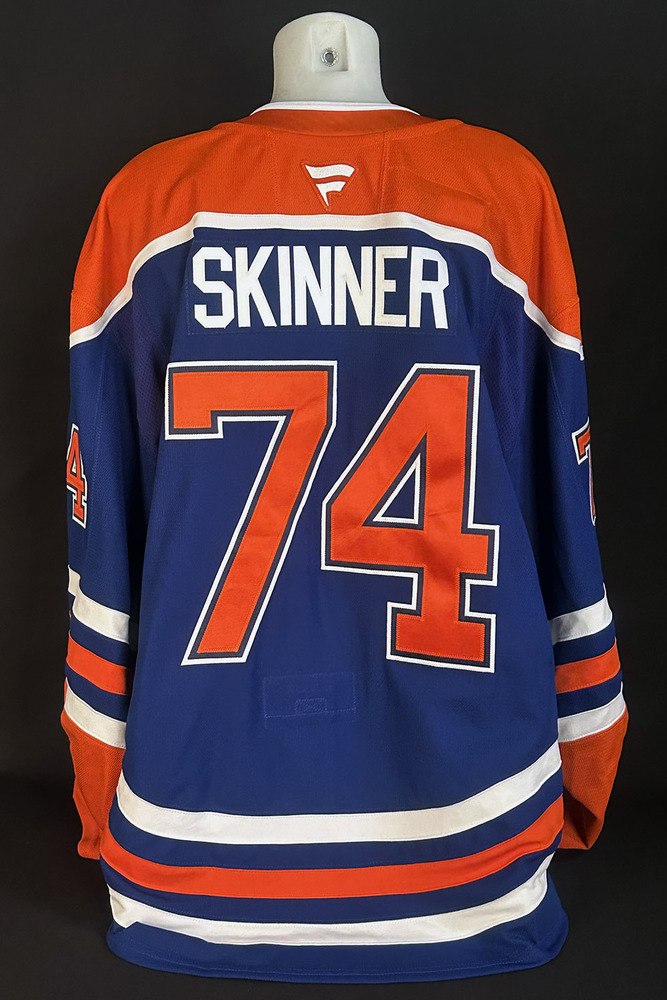 Stuart Skinner #74 - 2025 Stanley Cup Final Edmonton Oilers Game-Worn Royal Set #2 Jersey - Worn For Game #5 vs Florida Panthers (BACK-UP GOALIE ONLY)