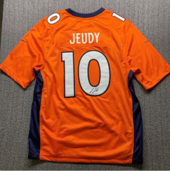 Broncos - Jerry Jeudy Signed Replica Jersey Size XL