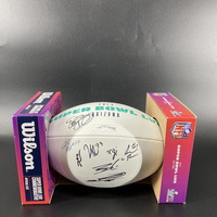 NFL - Chiefs Multi Sign Super Bowl 57 Panel Ball With 8 Signatures Inclu...