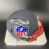 NFL - Eagles Ainias Smith Signed Blue Shield Mini Helmet