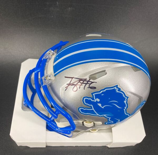 Lions - Terrion Arnold Signed Mini Helmet