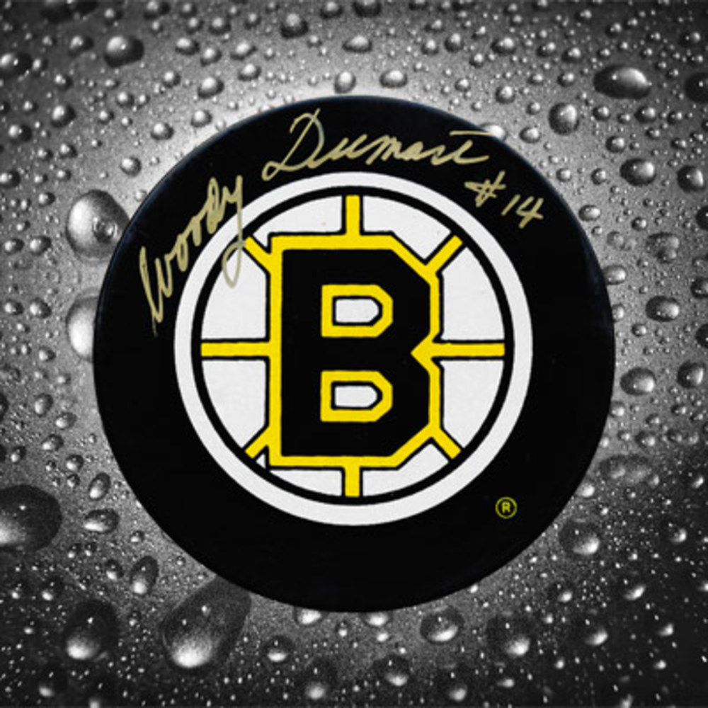 Woody Dumart Boston Bruins Autographed Puck