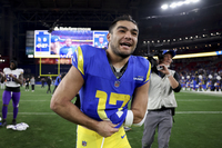 Red Cross LA Fire Relief-Rams Jersey Puka Nacua Game Worn Jersey 1.13.25...