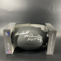 HOF - Vikings Randall McDaniel Signed Black HOF and NFL 100 Football wit...