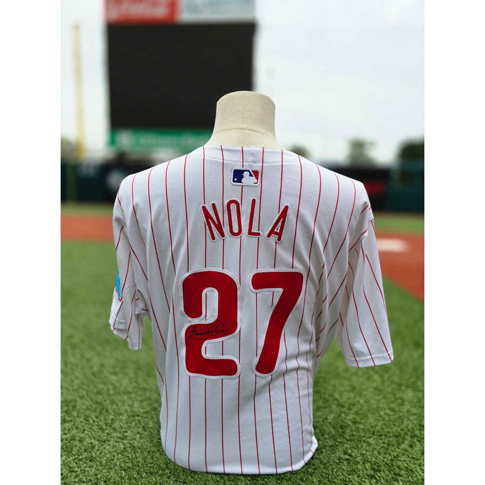 Aaron Nola Autographed Team Issued Home Jersey | Philadelphia 
