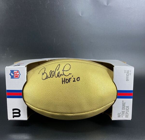 HOF - Steelers Bill Cowher Signed Gold Composite Football