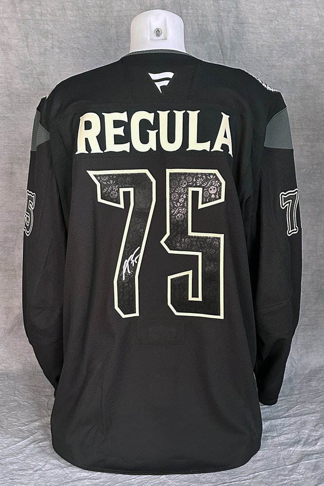 Alec Regula #75 - Autographed 2025-26 Edmonton Oilers Dia de los Muertos (Day of the Dead) Ltd Edition Fanatics Practice Jersey (Autographed Only / Not Worn)
