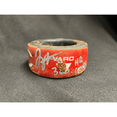 Joey Votto *Game-Used, Autographed & Inscribed* On-Deck Circle Bat Donut -- Used By Joey Votto During 300th Career Home Run Game -- CHC vs. CIN on 04/30/2021