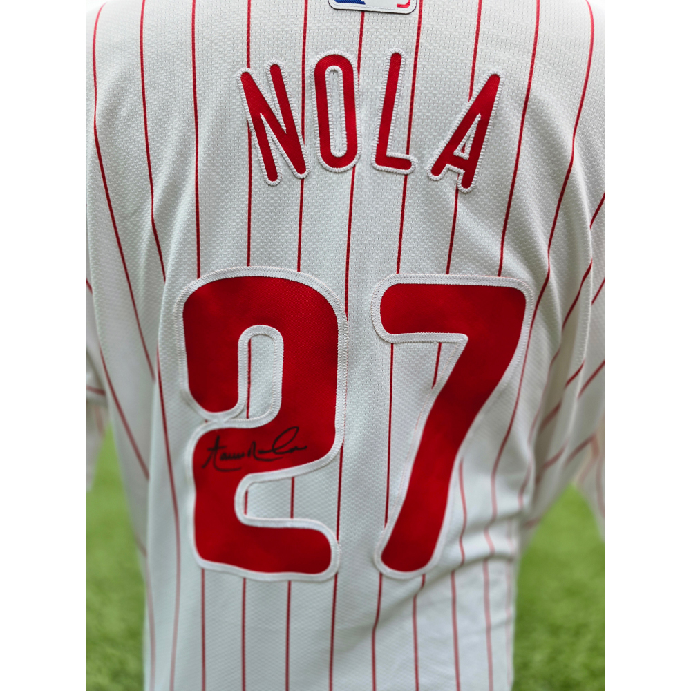 Aaron Nola Autographed Team Issued Home Jersey | Philadelphia 
