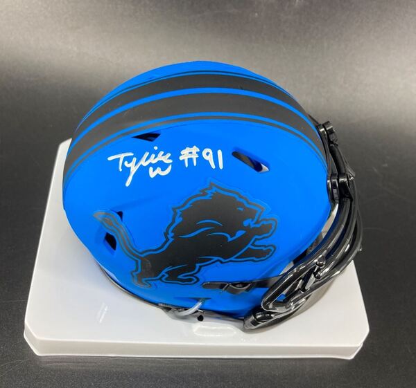 Lions - Tyleik Williams Signed Rave Mini Helmet