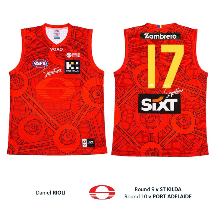 Photo of Daniel Rioli #17 Gold Coast SUNS Darwin/Larrakia Match-Worn Guernsey