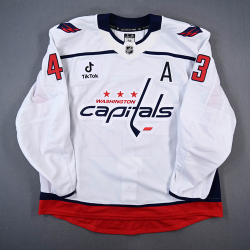 Image of Wilson, Tom<br>White Set 1 w/A - Game-Issued (GI)<br>Washington Capitals<br>2025-26<br>#43