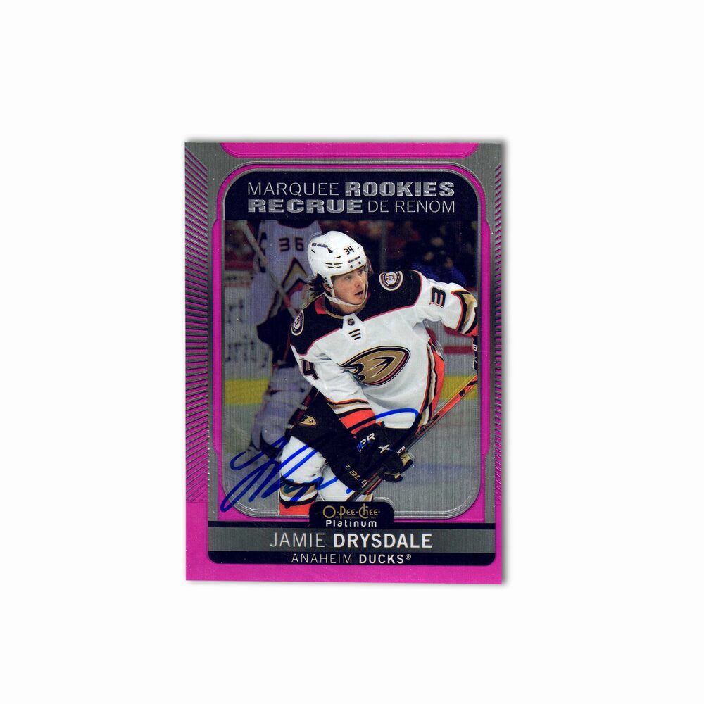 2021-22 OPC Marquee Platinum Pink #207 JAMIE DRYSDALE Autographed Rookie Card