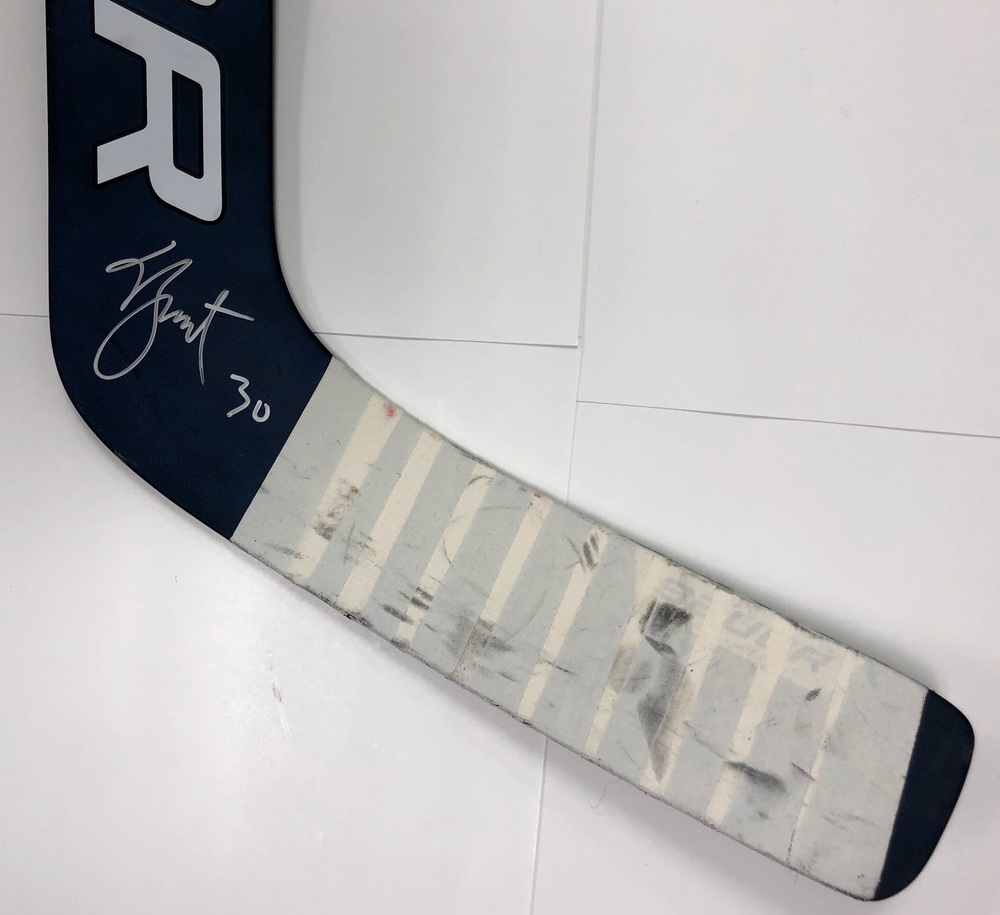 #30 Laurent Brossoit Game Used Stick - Autographed - Winnipeg Jets ...