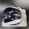 HOF - Rams Tom Mack Signed Mini Helmet with 