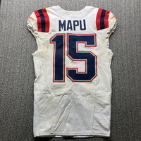 London Games - Patriots Marte Mapu Game Worn Jersey (10/20/2024) With Lo...