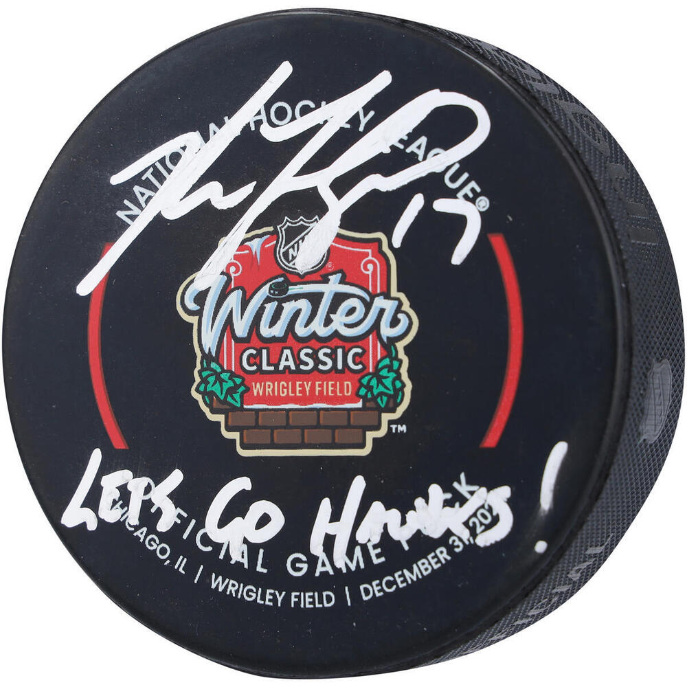 Nick Foligno Chicago Blackhawks Autographed 2025 NHL Winter Classic Official Game Puck with 