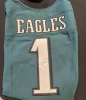 Jihaad Campbell Signed Eagles Draft Jersey - first team jersey signed af...