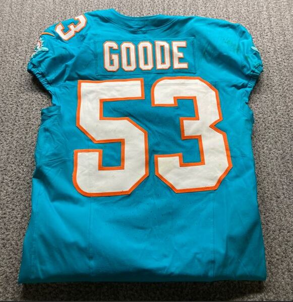 Madrid Game - Dolphins Cameron Goode Game Worn Jersey (11/16/2025) Size ...