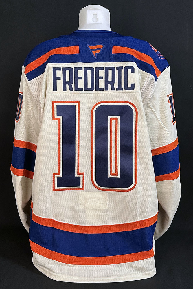 Trent Frederic #10 - 2026-27 Edmonton Oilers vs Anaheim Ducks Game Worn Alternate Cream Jersey From The Oilers 5-2 Win On October 7, 2026