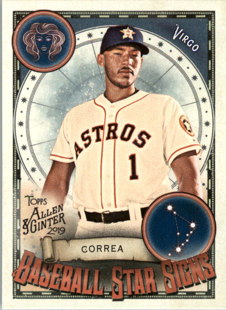 2019 Topps Allen and Ginter Baseball Star Signs #BSS12 Carlos Correa