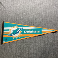 Dolphins - Derrick Shelby Signed Felt Pennant