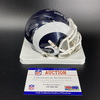 HOF - Rams Tom Mack Signed Mini Helmet with 