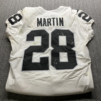 STS - Raiders Doug Martin Game Worn Jersey (12/30/18) Size 42