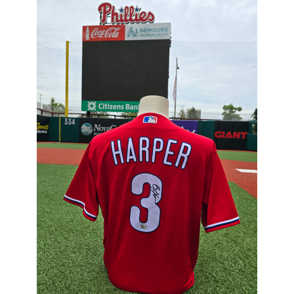 Bryce Harper Team Issued Autographed Red Jersey | Philadelphia