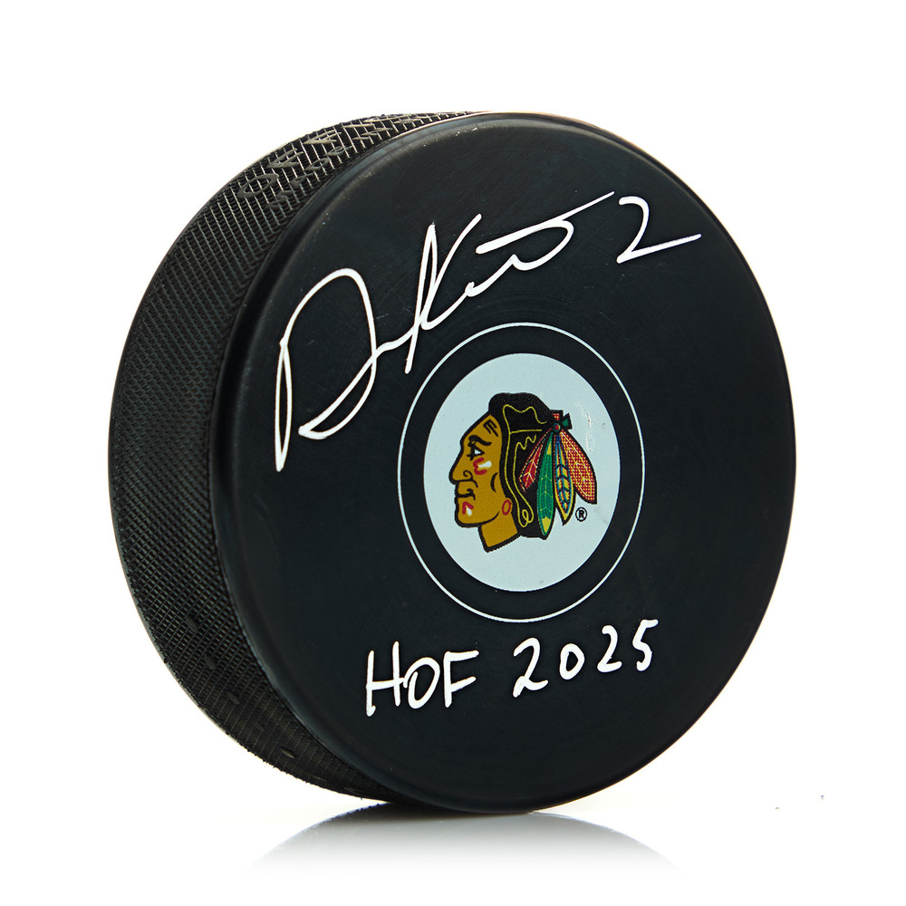 Duncan Keith Autographed Chicago Blackhawks Hockey Puck with HOF Note